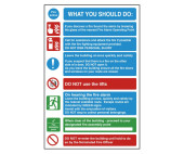 Fire Exit Fire Safety Sign for Catering
