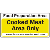 Catering Sign - Cooked Meat Area