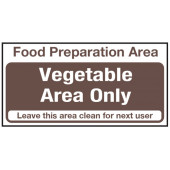 Catering Sign - Vegetable Area