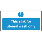 Catering Sign - Utensil Wash Sink