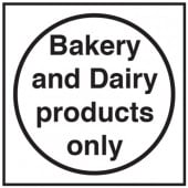 Catering Sign - Bakery and Dairy Products Only