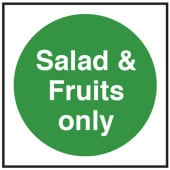 Catering Sign - Salad & Fruit Only