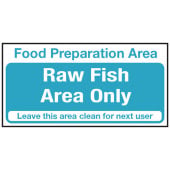 Catering Sign - Raw Fish Area