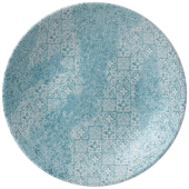 Churchill Vintage Prints Aquamarine Med Tiles Deep Coupe Plate 25.5cm/10" (Pack of 12)