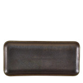 Terra Porcelain Black Narrow Rectangular Platter 27 x 12.5cm (Pack of 6)