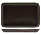 Terra Porcelain Cinder Black Rectangular Platter 30 x 20cm (Pack of 3)