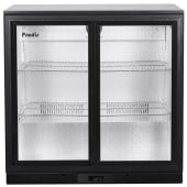 Prodis NT2BS-LE Double Sliding Door Black Bottle Cooler 181L