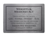 Modern Bar Notices - Eights And Measures Act 25ml