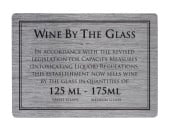 Modern Bar Notices - Wine By The Glass 125ml & 175ml