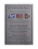 Modern Bar Notices - Age Verification Policy