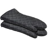 Flameguard Oven Gloves Black 17"