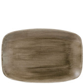 Stonecast Patina Antique Taupe Oblong Plate 13.5 Inch