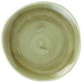 Stonecast Patina Burnished Green Organic Round Plate 21cm