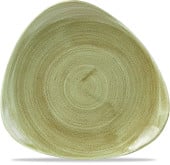 Stonecast Patina Burnished Green Triangle Plate 22.9cm