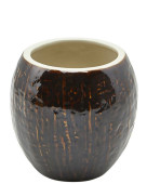 Coconut Brown Tiki Cocktail Mug