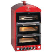 Kind Edward PK2 Pizza King Double Oven + Warmer Red