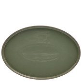 Kava Porcelain Green Oval Plate 28cm/11" (Pack of 6)