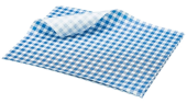 Greaseproof Paper Sheets - Blue Gingham Print x1000