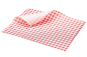 Greaseproof Paper Sheets - Red Gingham Print x1000