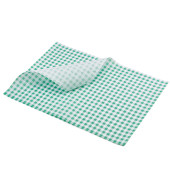 Greaseproof Paper Sheets Green Gingham Print Small 25 x 20cm (Pack of 1000)