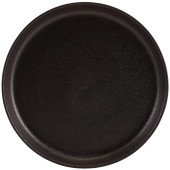 GenWare Kava Black Stoneware Ribbed Plate 25cm/10" (Pack of 6)
