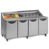Williams Onyx HCPC4 Prep Counter Fridge 4 Door 420 Litre