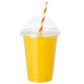Domed Lid Smoothie Milkshake Cups With Lids 12oz (Pack of 1000)