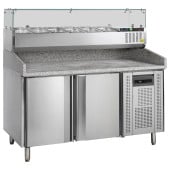 Tefcold Pizza Prep Counter Fridge with Topping Unit 370 Litre