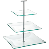 Aura Glass 3 Tier Serving Stand 14/20/24cm