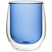 Double Wall Blue Water Glass 270ml/9.7oz (Pack of 6)