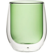 Double Wall Green Water Glass 270ml/9.7oz (Pack of 6)