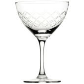 Raffles Diamond Crystal Martini Glasses 190ml/6.5oz (Pack of 6)