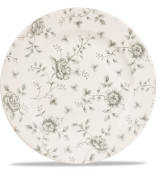 Vintage Prints Grey Rose Chintz Profile Plate 12"