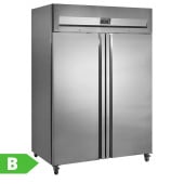 Tefcold Upright Gastronorm Freezer 2 Door Silver 1300 Litre
