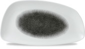 Raku Quartz Black Chefs Geo Plate 13.75 x 7.25 Inch