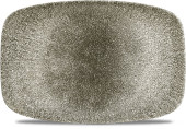 Studio Prints Raku Quartz Black Oblong Plate 30 x 19.9cm