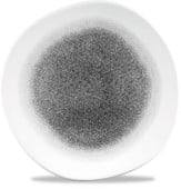 Studio Prints Raku Quartz Black Organic Round Plate 26.4cm