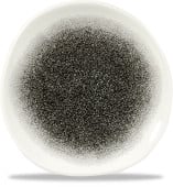 Studio Prints Raku Quartz Black Round Trace Plate 7.25"