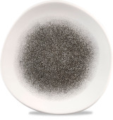 Studio Prints Raku Quartz Black Organic Round Plate 21cm