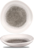 Studio Prints Raku Quartz Black Organic Round Bowl 25.3cm 110cl