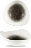 Studio Prints Raku Quartz Black Lotus Bowl 7"