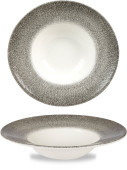 Studio Prints Raku Quartz Black Wide Rim Bowl 24cm 28.4cl