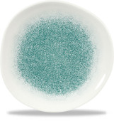 Studio Prints Raku Jade Green Round Trace Plate 7.25"