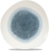 Studio Prints Raku Topaz Blue Round Trace Plate 11.25"