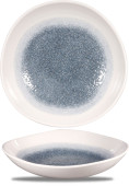 Studio Prints Raku Topaz Blue Organic Round Bowl 25.3cm 110cl