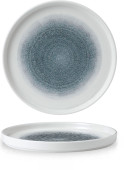 Studio Prints Raku Topaz Blue Walled Plate 8.67 Inch