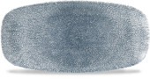 Studio Prints Raku Topaz Blue Chefs' Oblong Plate No. 2 26.9x12.7cm