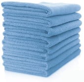Antibacterial Microfibre Cloths 37cm Blue (Pack of 10)