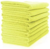 Antibacterial Microfibre Cloths 37cm Yellow (Pack of 10)