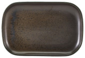 Terra Porcelain Black Rectangular Plate 29 x 19.5cm x 6